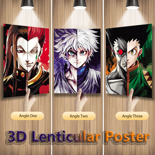 Killua Gon Hisoka Hunter X Hunter Lenticular 3D Anime Posters