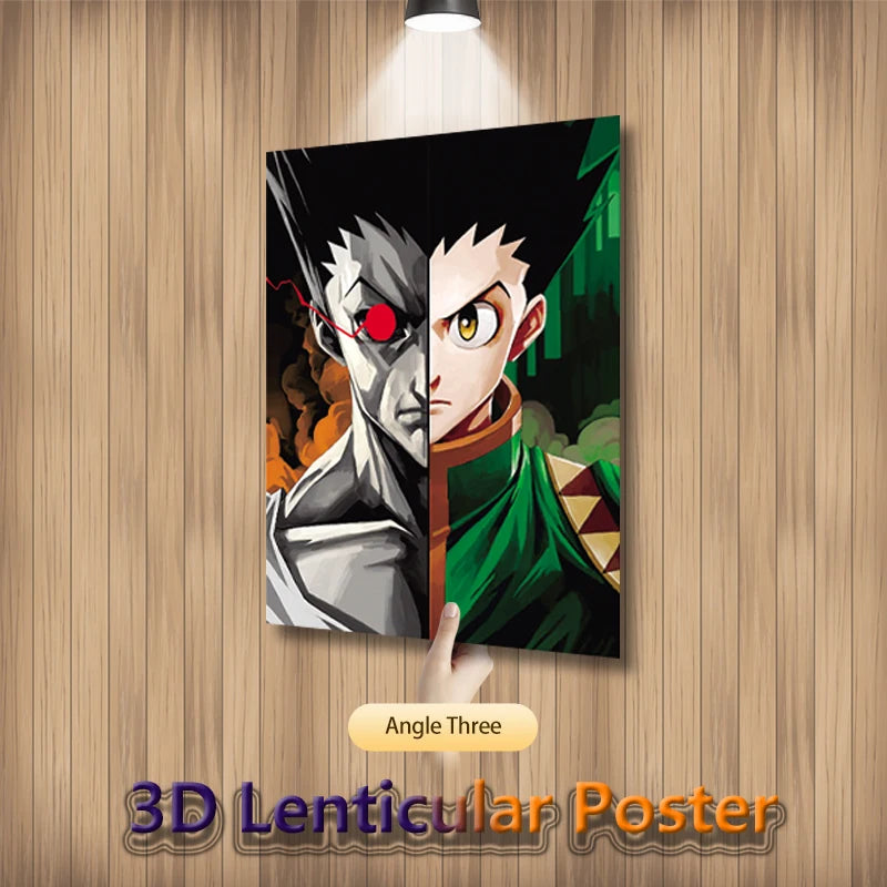 Killua Gon Hisoka Hunter X Hunter Lenticular 3D Anime Posters